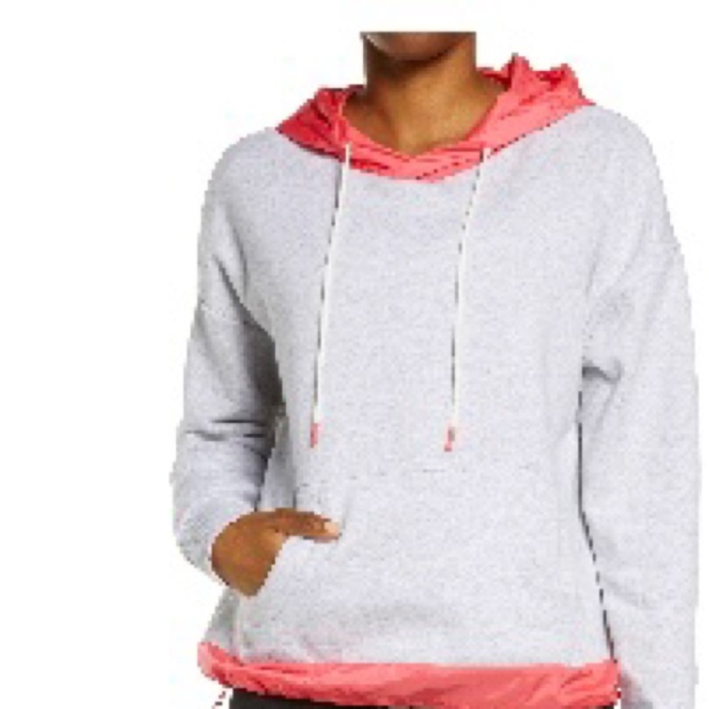 Zella hoodie - grey and pink